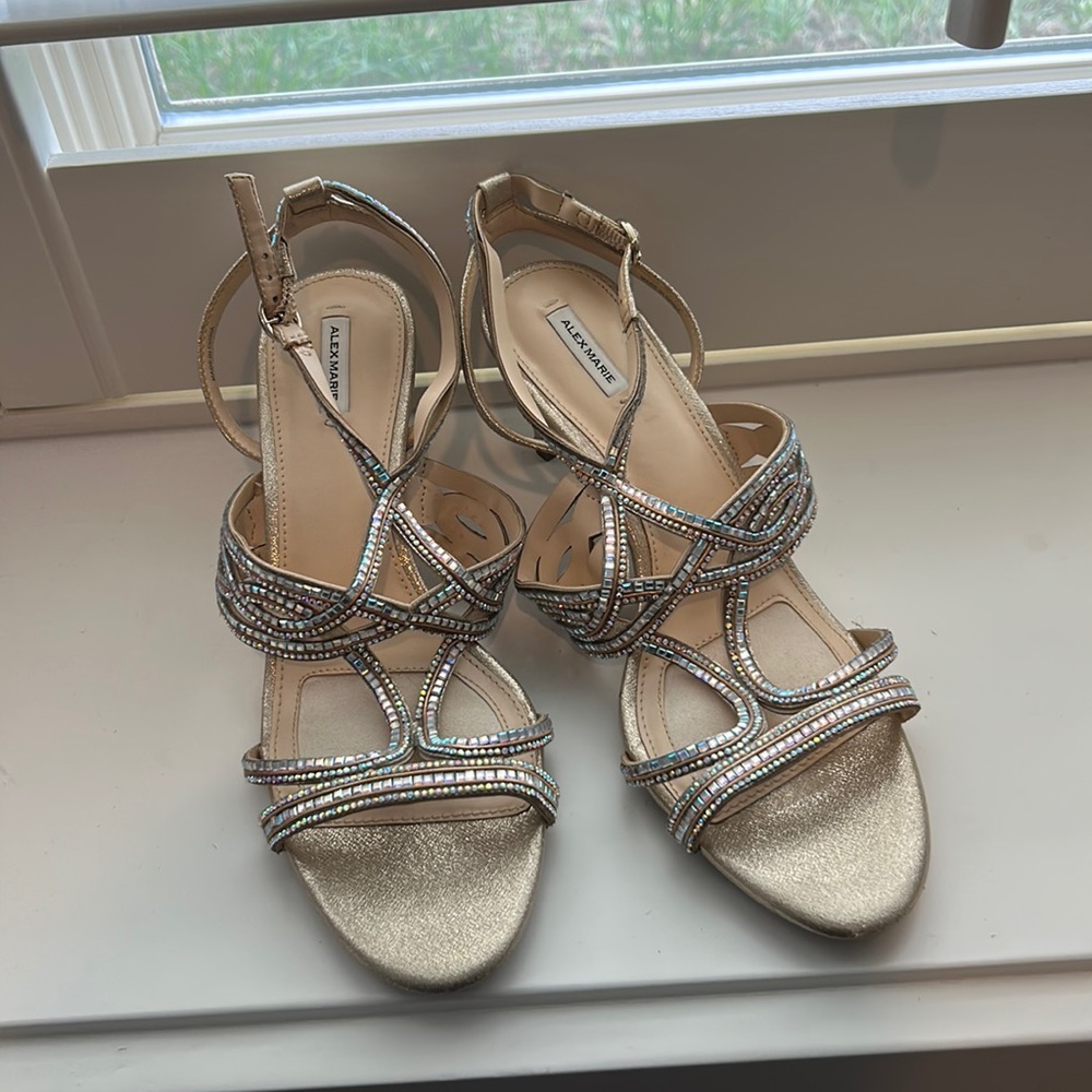 Rhinestone Banded Ankle Strap Dress Sandals